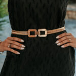 Ζώνη χρυσή ελαστική με κλιπς