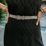 Ζώνη ασημί με στρας