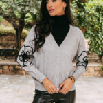 Ζακέτα πλεκτή γκρι