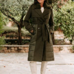 Μπουφάν χακί με γιακά γούνα