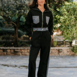 Σετ ζακέτα-παντελόνι μαύρο