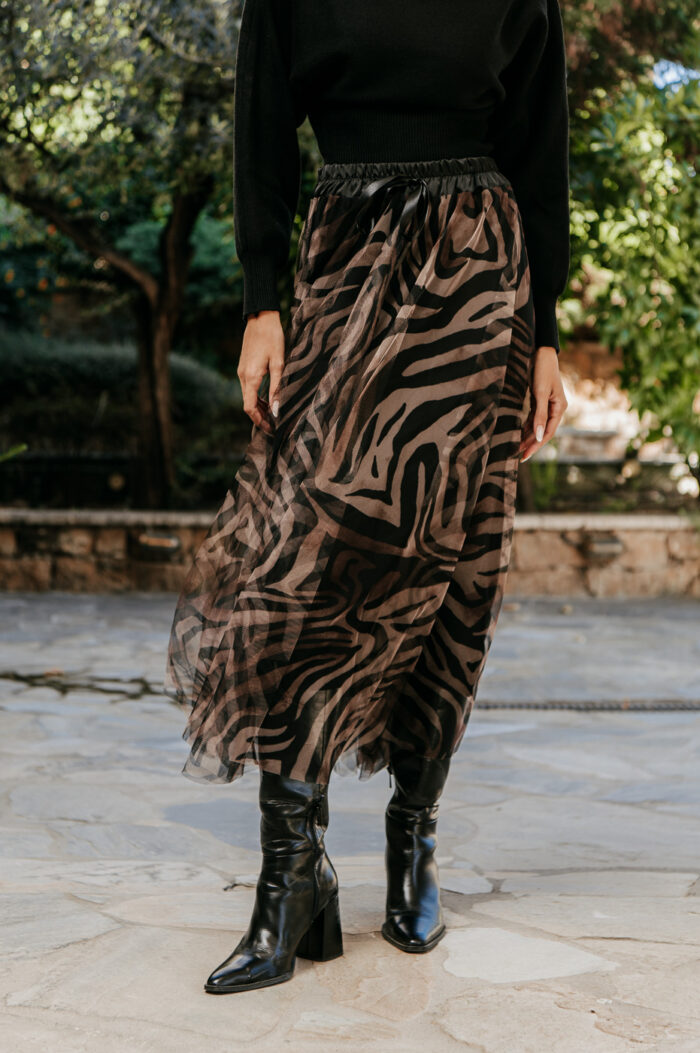 Φούστα midi τούλινη