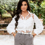 Πουκάμισο άσπρο σιθρού τρισδιάστατο