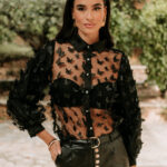 Πουκάμισο μαύρο σιθρού τρισδιάστατο