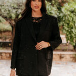 Σακάκι μαύρο με στρας