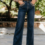 Παντελόνι τζιν μπλε με στρας