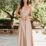 Φόρεμα maxi lurex ροζ