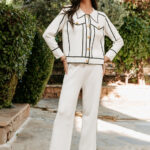 Σετ ζακέτα-παντελόνι άσπρο
