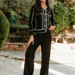 Σετ ζακέτα-παντελόνι μαύρο