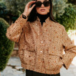 Τζάκετ με πούλιες χρυσό