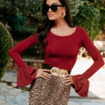 Μπλούζα κόκκινη με φραμπαλά