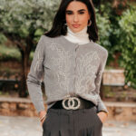 Ζακέτα με τρουξ γκρι