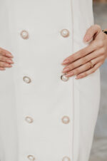 Φόρεμα maxi με μεγάλο γιακά άσπρο - Image 9