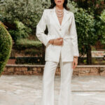 Κοστούμι άσπρο με χάντρες