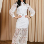 Σετ πουκάμισο-φούστα κιπούρ