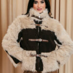 Γούνα καφέ με teddy λεπτομέρεια