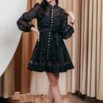 Φόρεμα mini με στρας μαύρο