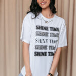 Μπλούζα κοντομάνικη άσπρη με στάμπα και στρας