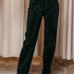 Παντελόνι τζιν μαύρο με μαύρο στρας