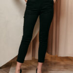 Παντελόνι μαύρο με δερματίνη ζώνη