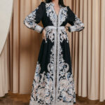 Φόρεμα maxi floral μαύρο