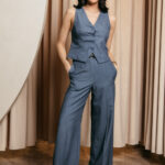 Σετ γιλέκο-παντελόνι μπλε