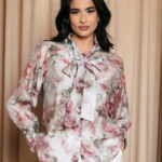 Πουκάμισο floral ροζ