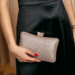 Tσάντα στρας clutch gold