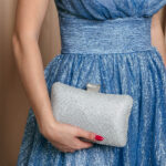 Tσάντα στρας clutch gold