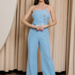 Ολόσωμη φόρμα στράπλες γαλάζια