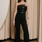 Ολόσωμη φόρμα στράπλες μαύρη