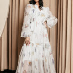 Φόρεμα maxi floral άσπρο