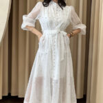 Φόρεμα maxi με στρας άσπρο