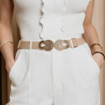 Ζώνη χρυσή ελαστική με χρυσή τόκα