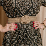 Ζώνη χρυσή πλεκτή με χρυσή τόκα