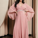 Φόρεμα maxi σάπιο μήλο κρουαζέ