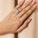 Δαχτυλίδι στρογγυλό-θόλος με στρας ασημί