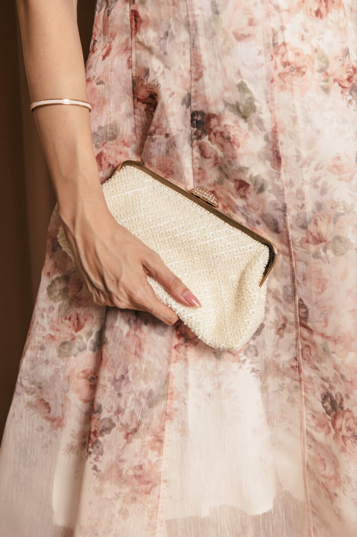 Tσάντα clutch με πέρλες