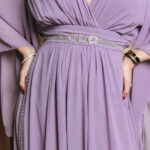 Ζώνη αλυσίδα ασημί στρας με τετράγωνο μοτίβο