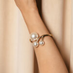 Βραχιόλι με τρεις πέρλες χρυσό