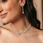 Σετ κολιέ – σκουλαρίκια με στρας και κρυστάλλους χρυσό