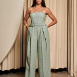 Ολόσωμη φόρμα στράπλες λαδί