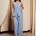 Σετ γιλέκο-παντελόνι μπλε