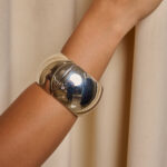 Βραχιόλι cuff κυρτό ασημί