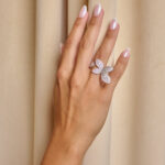 Δαχτυλίδι πεταλούδα με στρας ασημί