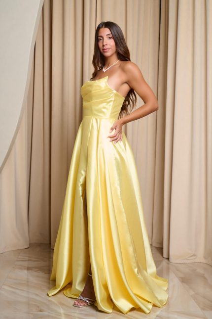 Φόρεμα maxi κλος κίτρινο