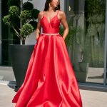 Φόρεμα maxi κλος με λεπτές τιράντες κόκκινο