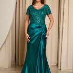 Φόρεμα maxi με κορσέ και twist λεπτομέρεια κυπαρισσί