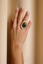 Δαχτυλίδι οβάλ πέτρα χρυσό - Image 2