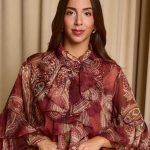 Πουκάμισο see through λαχούρ με φραμπαλά γιακά μπορντό